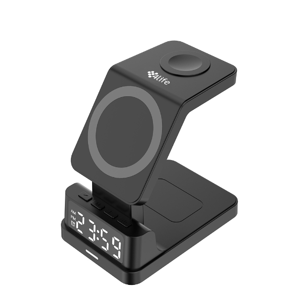 CARGADOR 4 EN 1 CON ALARMA Y RELOJ DIGITAL®