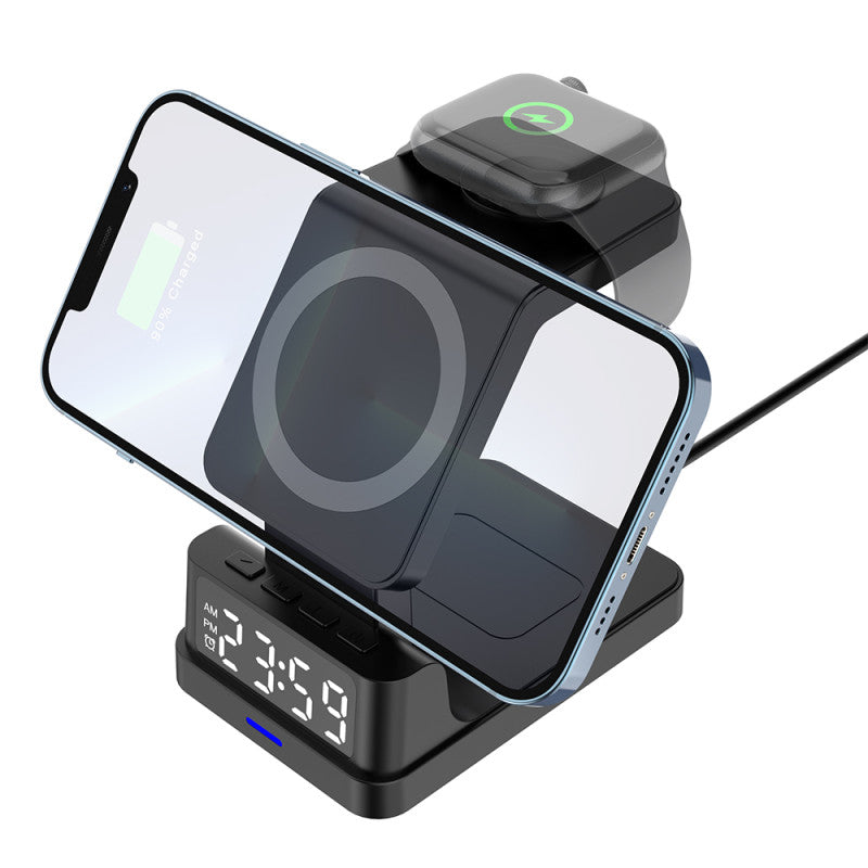 CARGADOR 4 EN 1 CON ALARMA Y RELOJ DIGITAL®