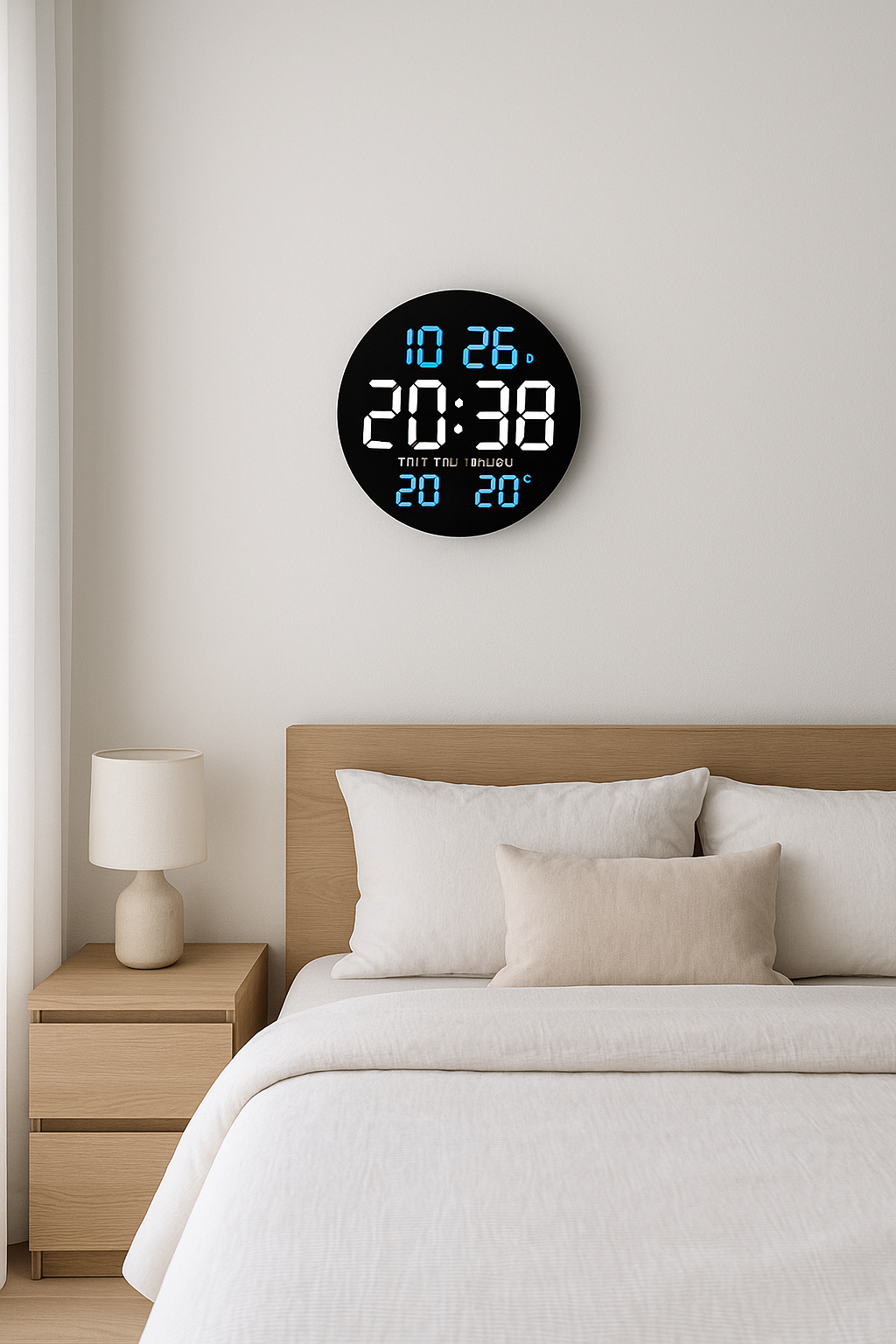 Reloj LED verde Eléctrico – Hora, Temperatura y Humedad en un solo vistazo