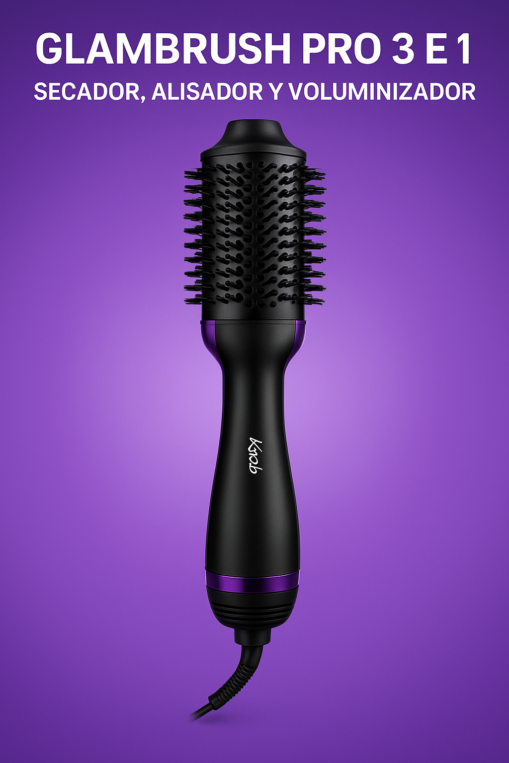 Cepillo Secador GlamBrush Pro 3 en 1 – Seca, Alisa y Da Volumen al Instante