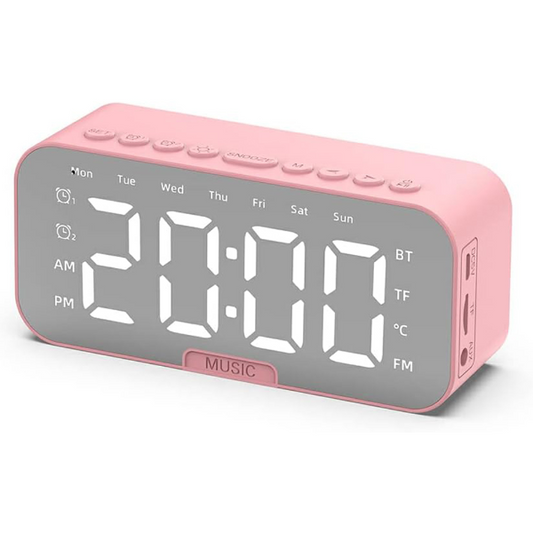 MirrorBeat® Reloj Espejo Alarma & Speaker 2 en 1