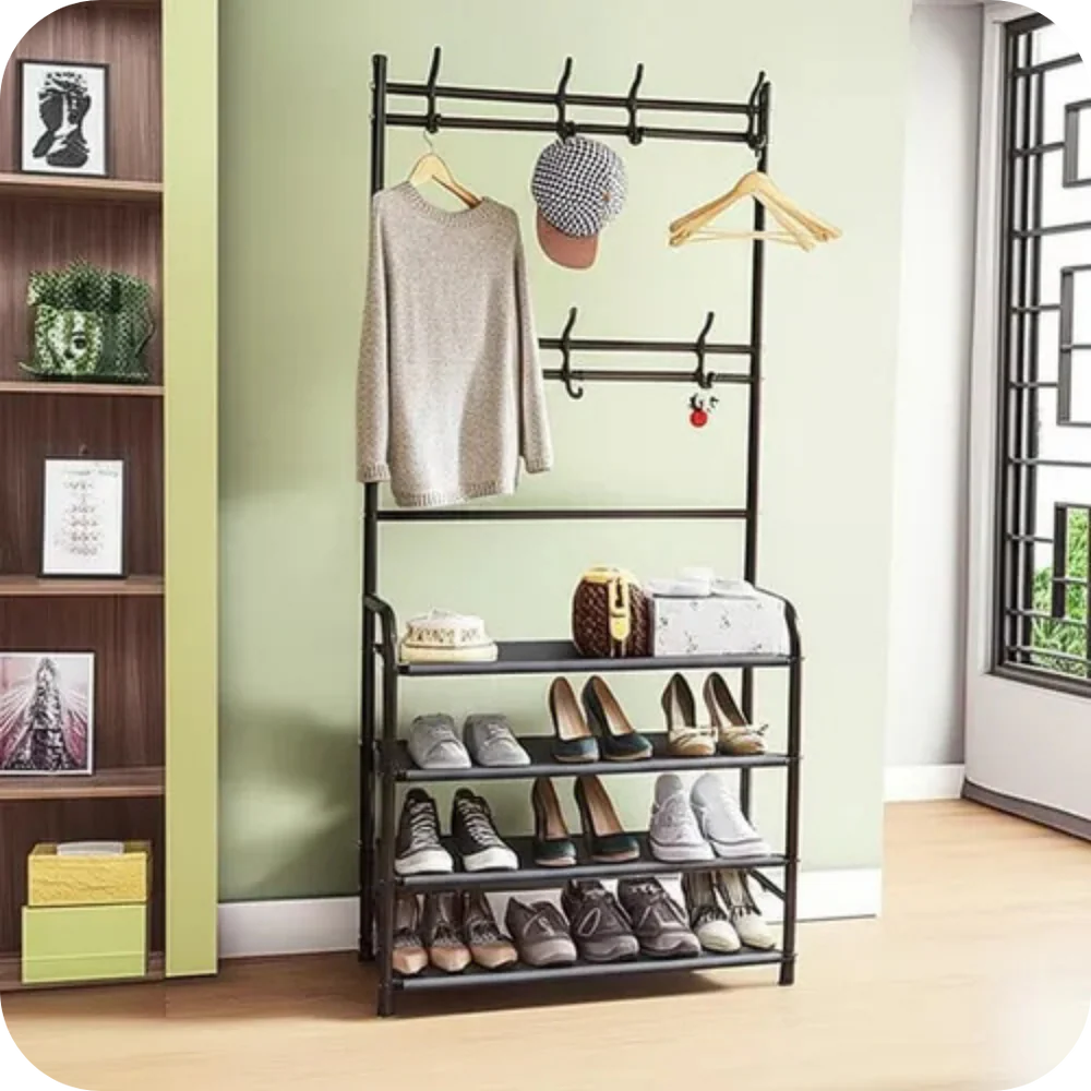 Rack pro® Perchero Multifuncional con Zapatero