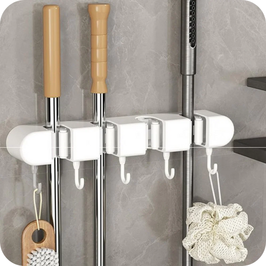 BroomPro® Organizador de Escobas Multifuncional