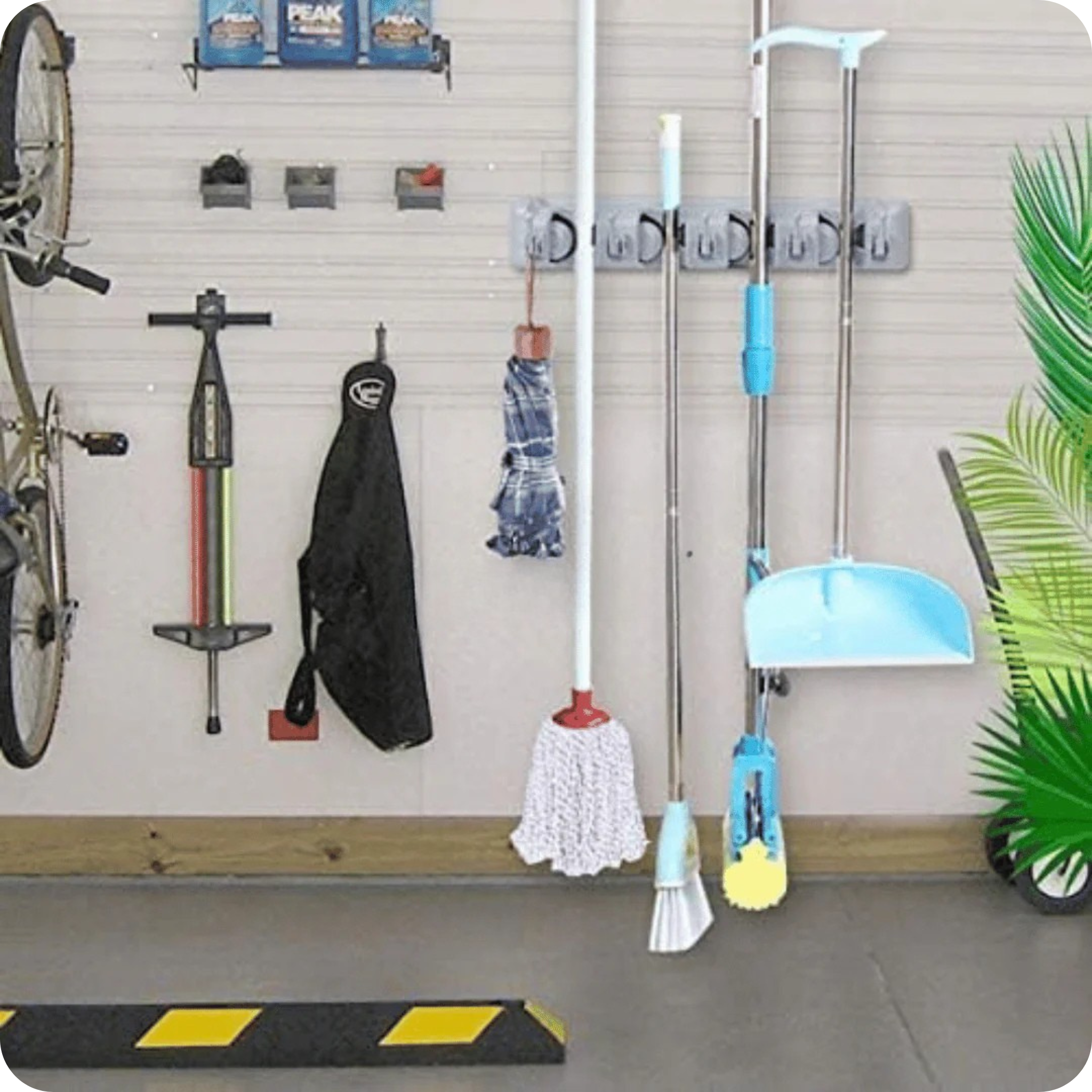 BroomPro® Organizador de Escobas Multifuncional