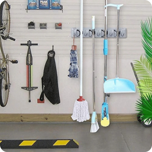 BroomPro® Organizador de Escobas Multifuncional