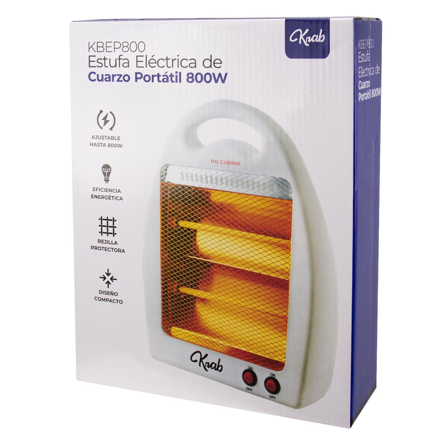 Calefactor Eléctrico Krab | Portátil · 800W · Calor Instantáneo