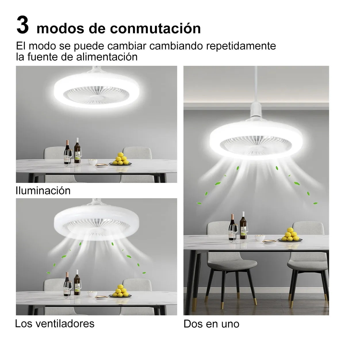 BrisaGlow® Lampara Ventilador De Techo Con Control Remoto