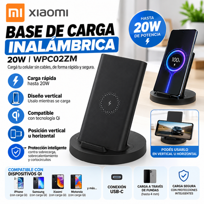 Base de Carga Inalámbrica -Xiaomi Mi 20W®