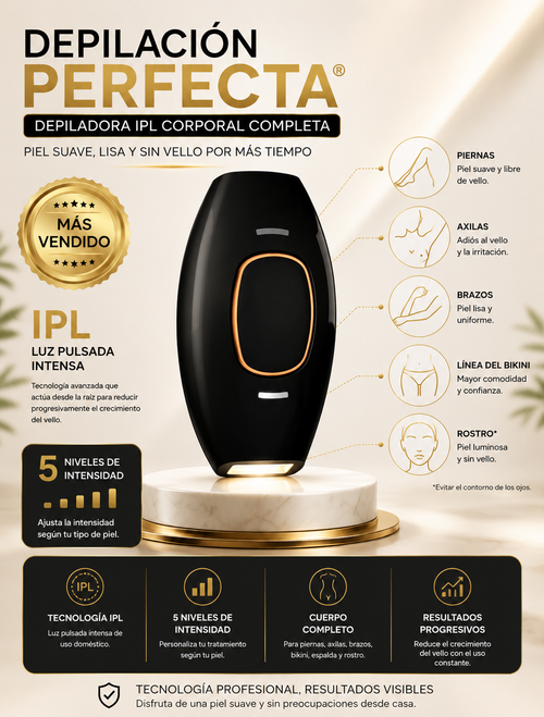 Depilación Perfecta® | Depiladora IPL Corporal Completa
