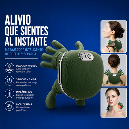 HandRelax Pro®- Masajeador Inteligente de Cuello, Hombros y Espalda