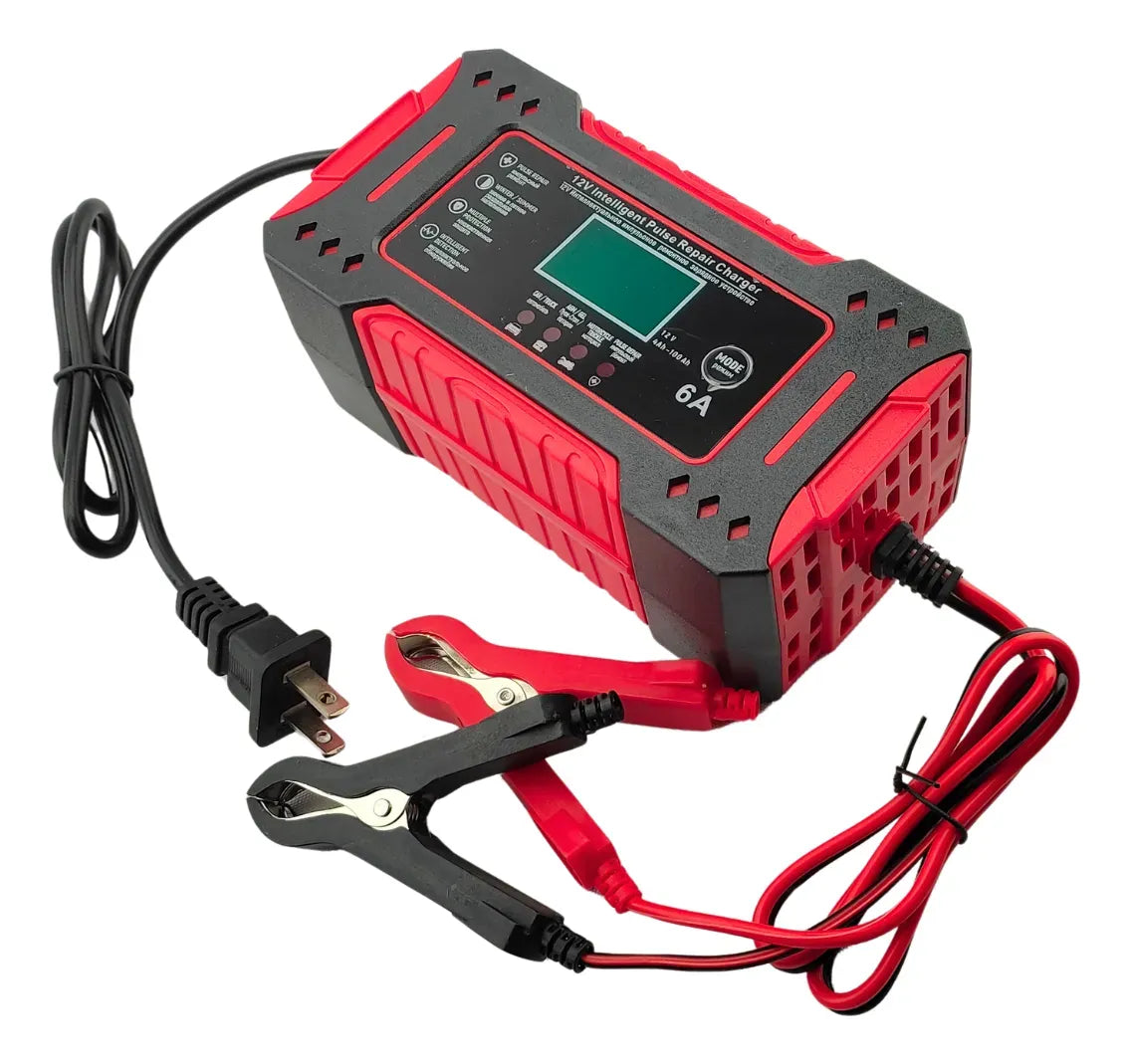 Cargador De Bateria Inteligente para automovil y Moto 12v 6a