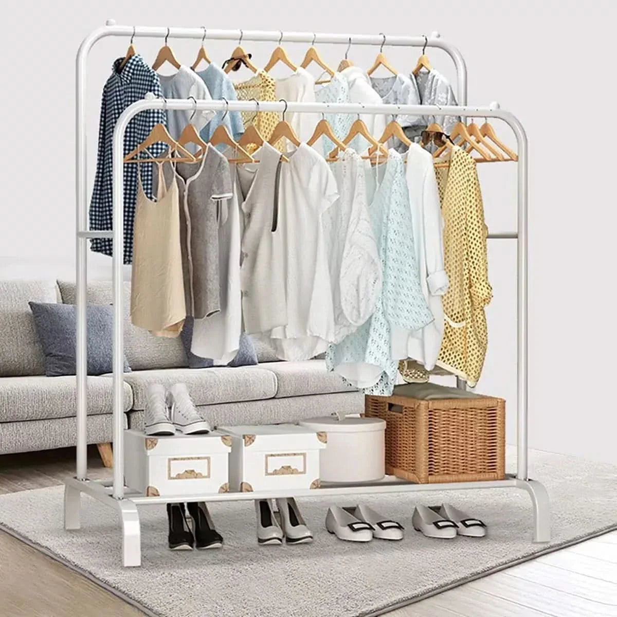 Clothes Pro® Perchero Doble para Ropa y Calzado