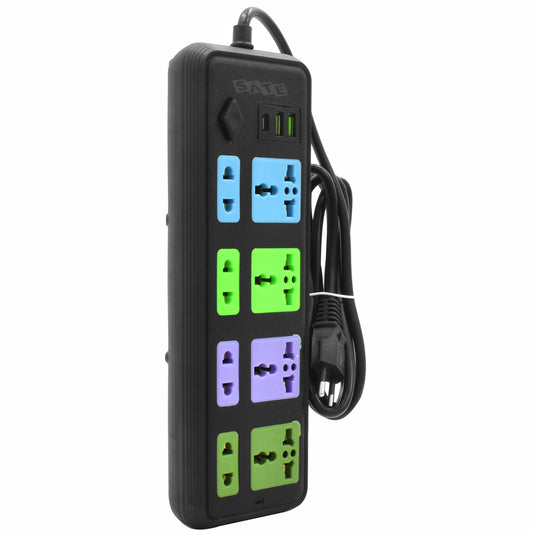 Toma Múltiple – 8 Tomadas + 2 USB + USB-C | 2 Metros