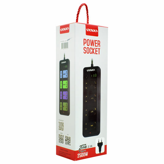 Toma Múltiple – 8 Tomadas + 2 USB + USB-C | 2 Metros