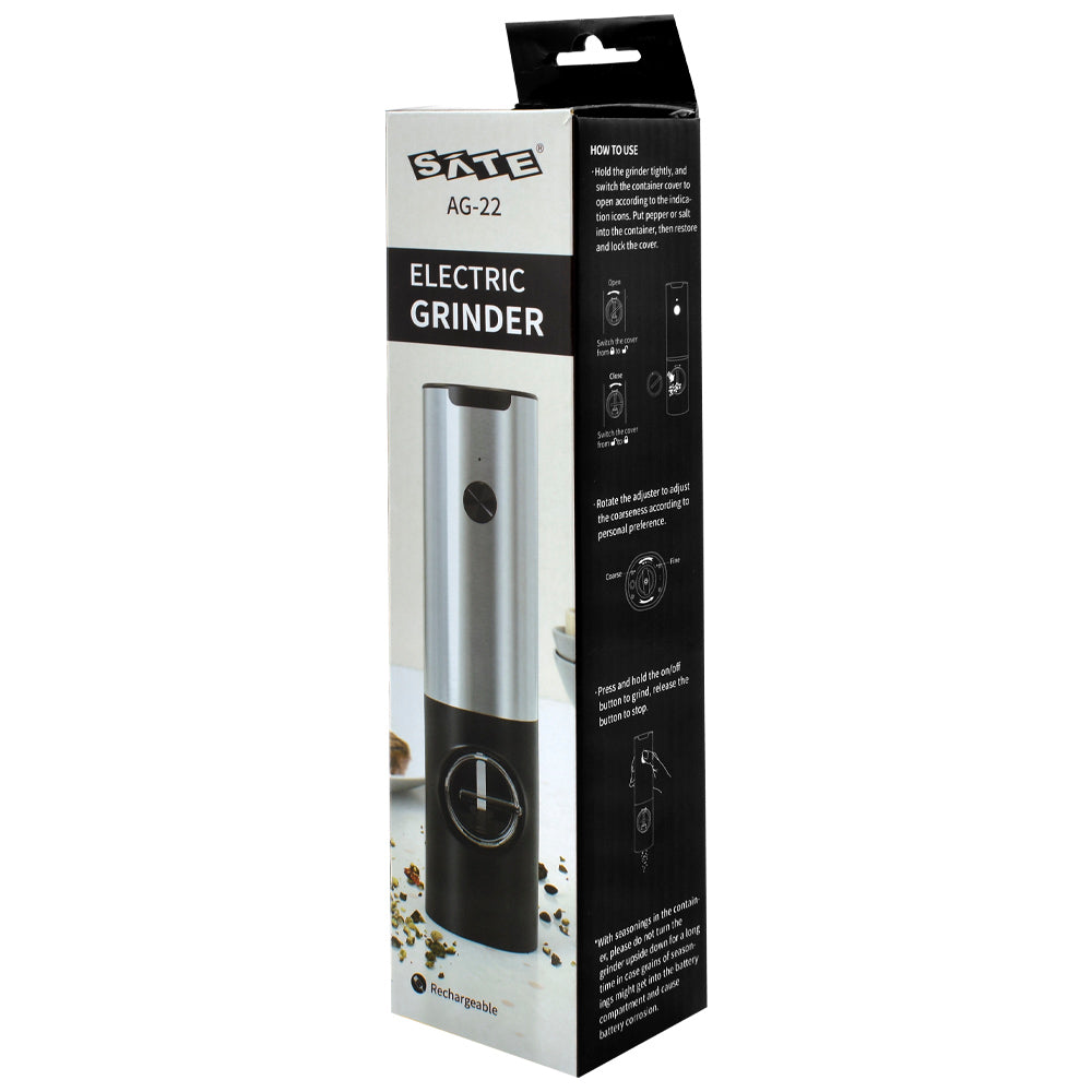 Molinillo de Sal Eléctrico - Negro | Diseño Elegante y Eficiencia en tu Cocina