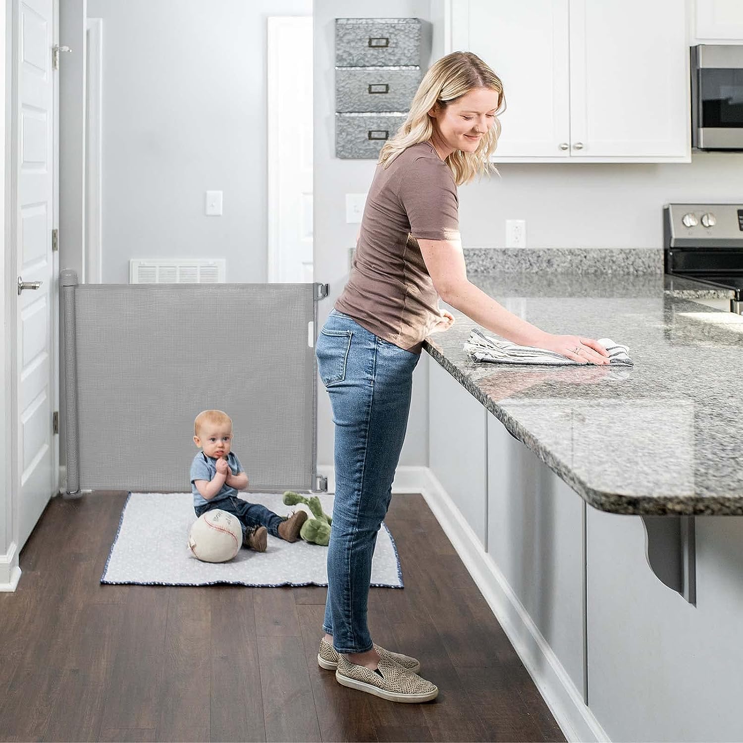 FLEXI DOOR® PUERTA RETRÁCTIL DE SEGURIDAD PARA NIÑOS Y MASCOTAS