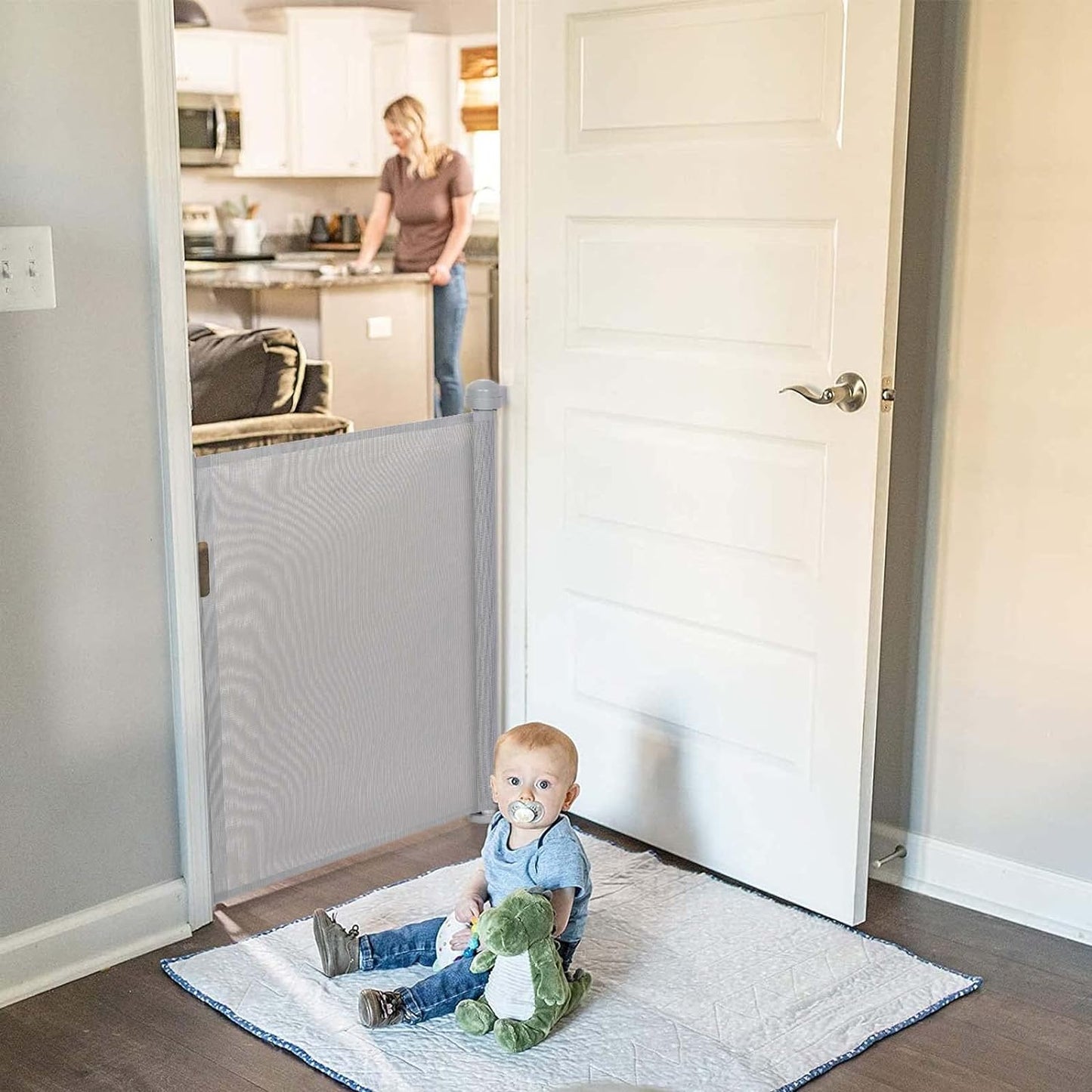 FLEXI DOOR® PUERTA RETRÁCTIL DE SEGURIDAD PARA NIÑOS Y MASCOTAS