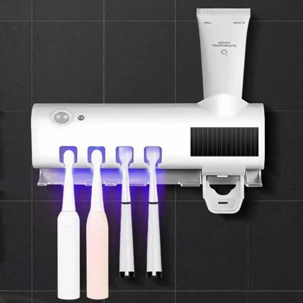 PURE BRUSH UV® ESTERILIZADOR DE CEPILLOS CON LUZ UV Y DISPENSADOR