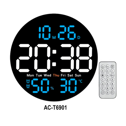 Reloj LED verde Eléctrico – Hora, Temperatura y Humedad en un solo vistazo