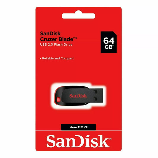 ¡Guarda más, lleva todo contigo! Pen Drive SanDisk Cruzer Blade 64GB