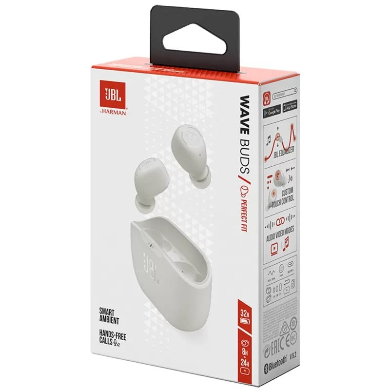 AURICULAR JBL WAVE BUDS - NEGRO- BLANCO